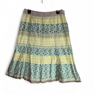 Sigrid olsed Patterned Green and Brown Women's Skirt